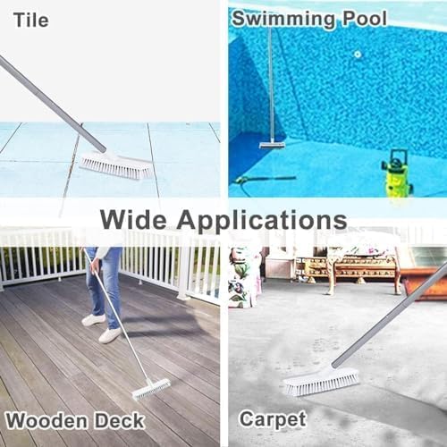 Milton White Bathroom Scrub Brush with Wiper - 2-in-1 Tile Cleaning - Hias E-commerce