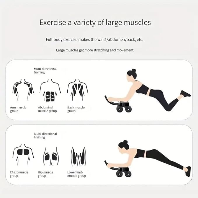 Upgraded Ab Roller with Elbow Support and Knee Pad - Hias E-commerce