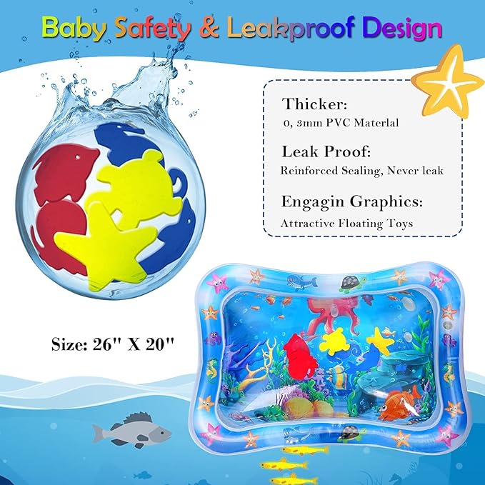 Tec Tavakkal Tummy Time Water Play Mat β Leakproof Mat - Hias E-commerce