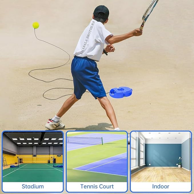 Khasala Brothers Tennis Trainer Rebound Ball Set for Training - Hias E-commerce