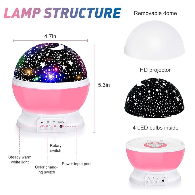 Star Master Galaxy Projector Lamp 360 Rotating LED Lights - Hias E-commerce