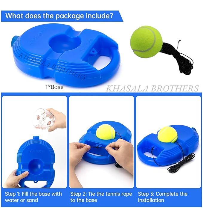 Khasala Brothers Tennis Trainer Rebound Ball Set for Training - Hias E-commerce