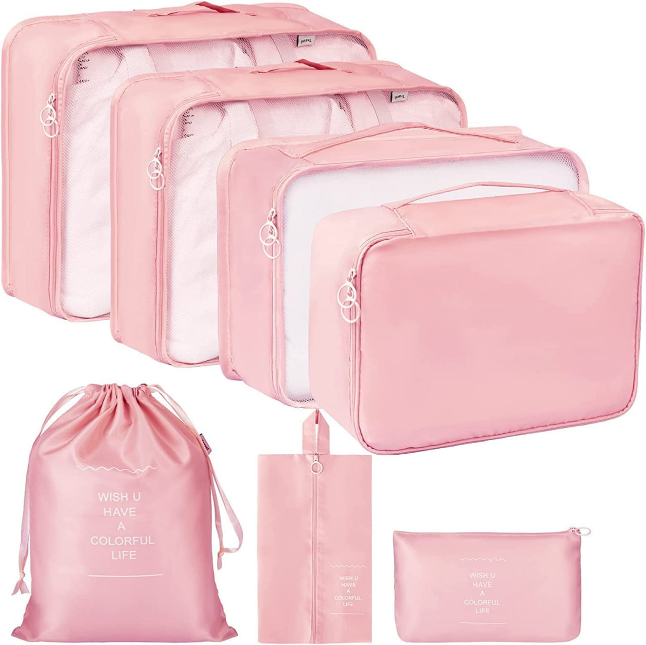 7 pics Toiletry Bag With Different Size - Easy Access - Hias E-commerce