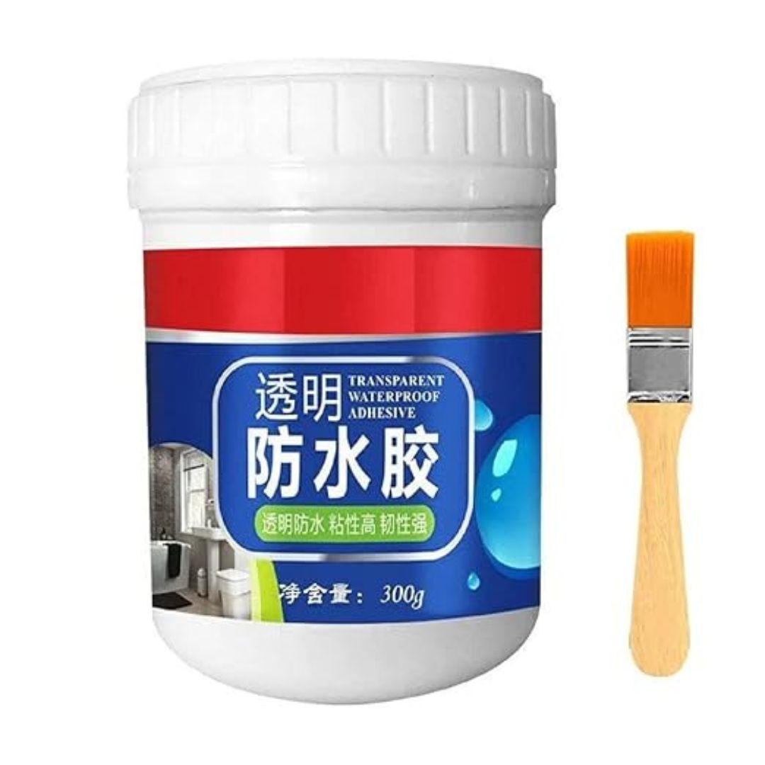 RainBlock Glue with Brush – Roof & Pipe Waterproofing 300g