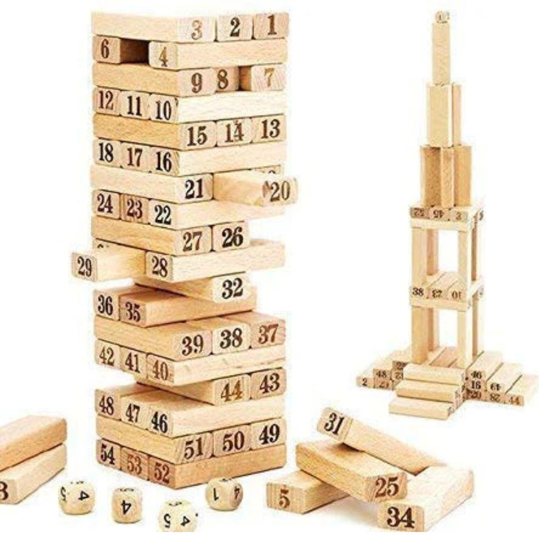 Zinga Tumbling Tower Blocks - Wooden Blocks