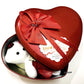 Heart Tin Gift Box with Cute Teddy Red Bear for Love Size (Small)