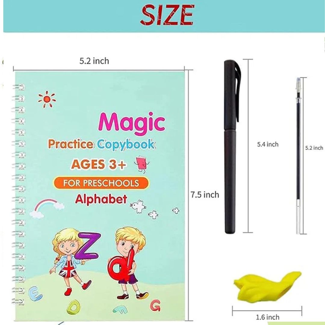 Magic Practice Copybook Set for Kids: Letter Tracing