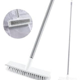 Milton White Bathroom Scrub Brush with Wiper - 2-in-1 Tile Cleaning