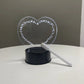 Heart-Shaped Acrylic Message Board: Stylish Organizer for Tasks