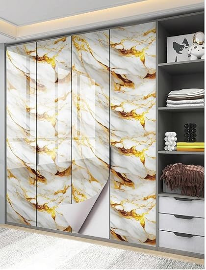 White Golden Marble Foil TA-054 for Luxurious Home