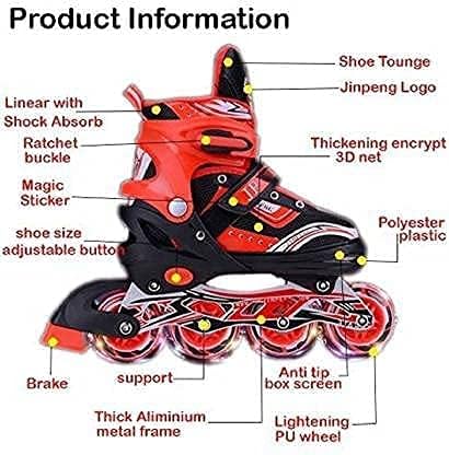 LED Kids Adjustable Inline Skates – Light-up, Fun, Comfortable