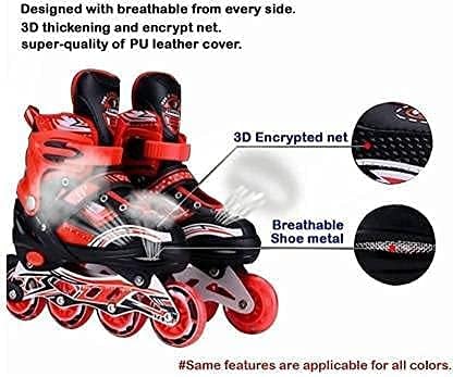 LED Kids Adjustable Inline Skates – Light-up, Fun, Comfortable