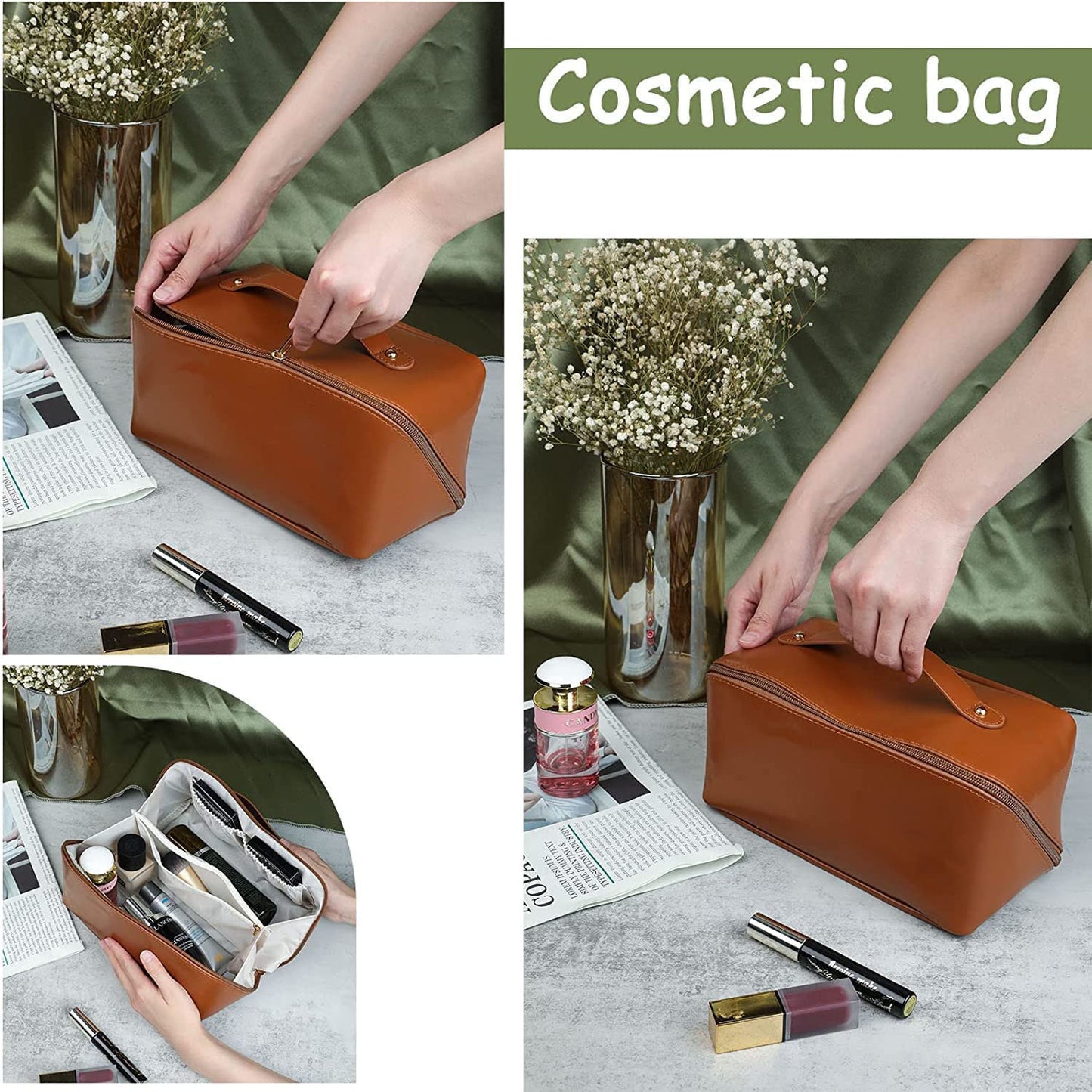 LEATHER COSMATIC BAG - PREMIUM QUALITY