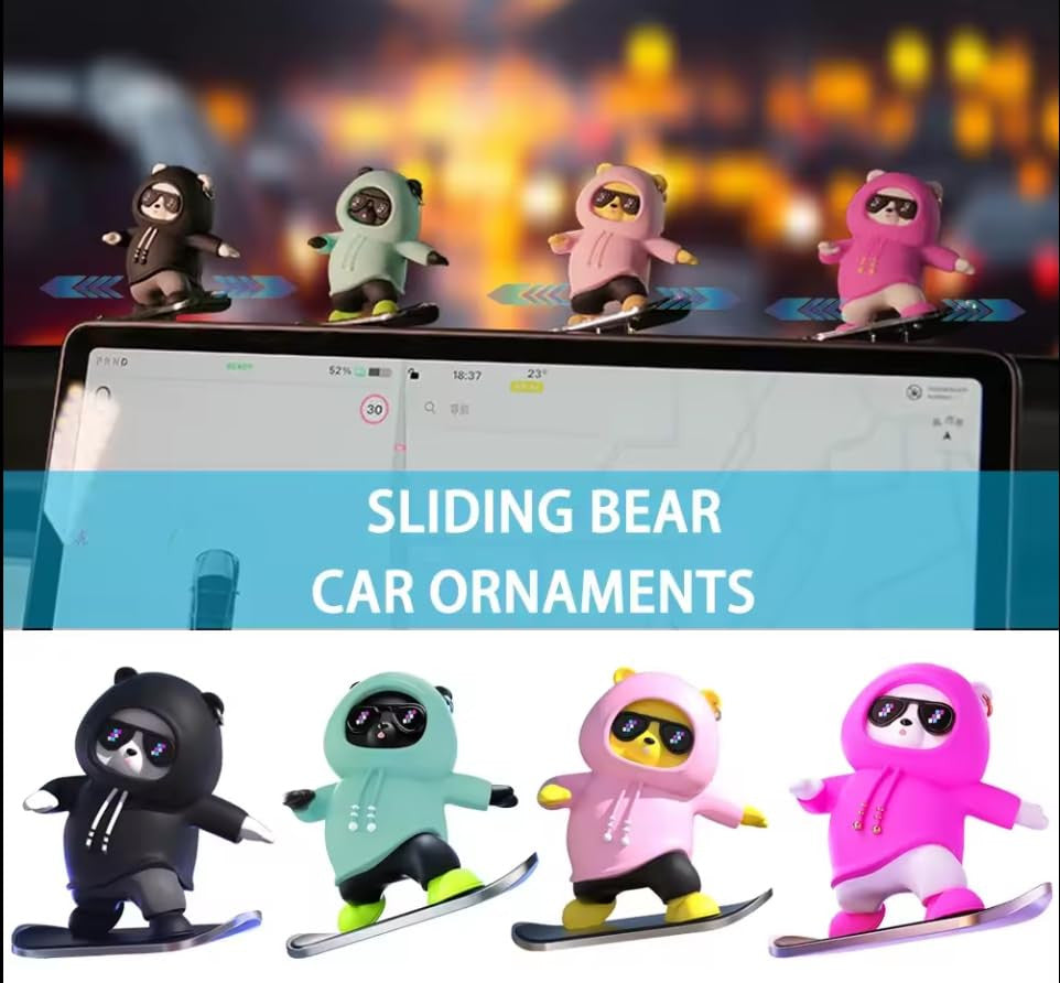 Sliding Bear Car Decoration - Sleek Vehicle Accessory New Collection