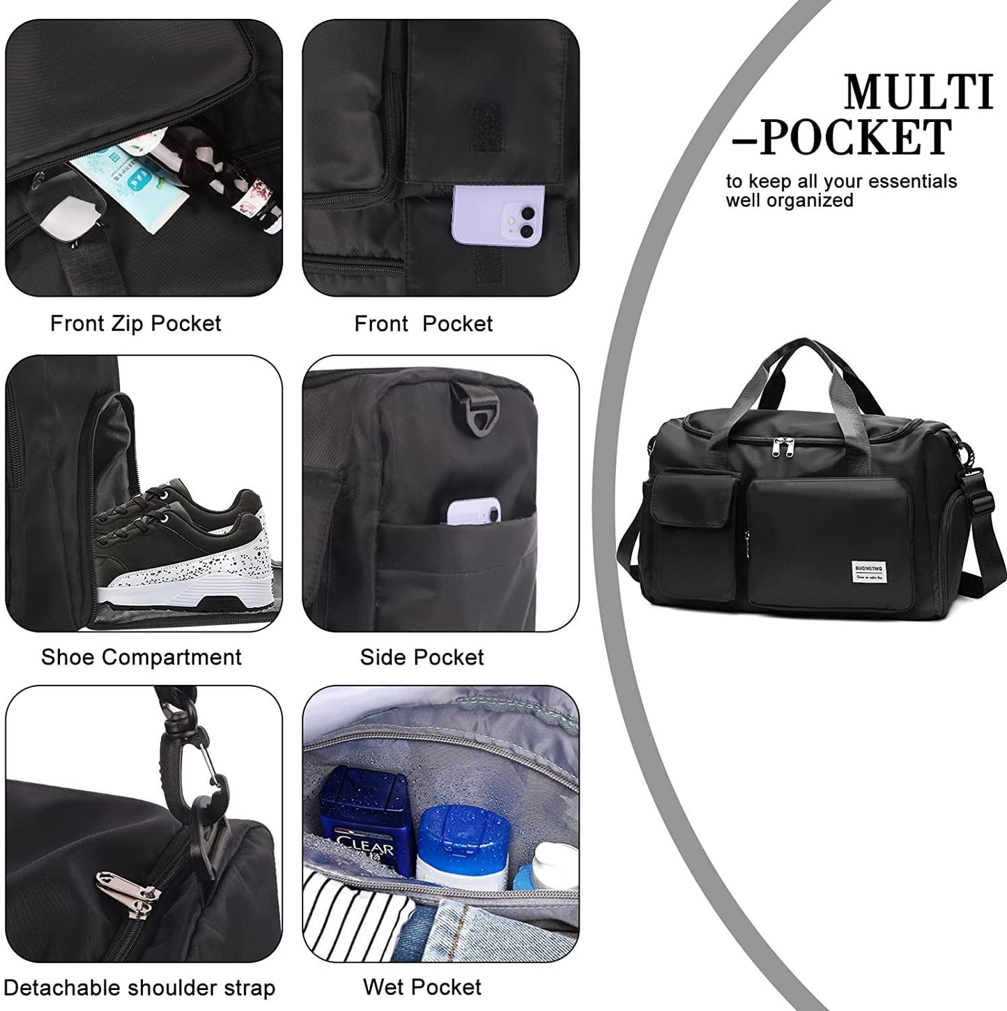 6 POCKET MULTI PURPOSE TRAVEL FOLDABLE BAG