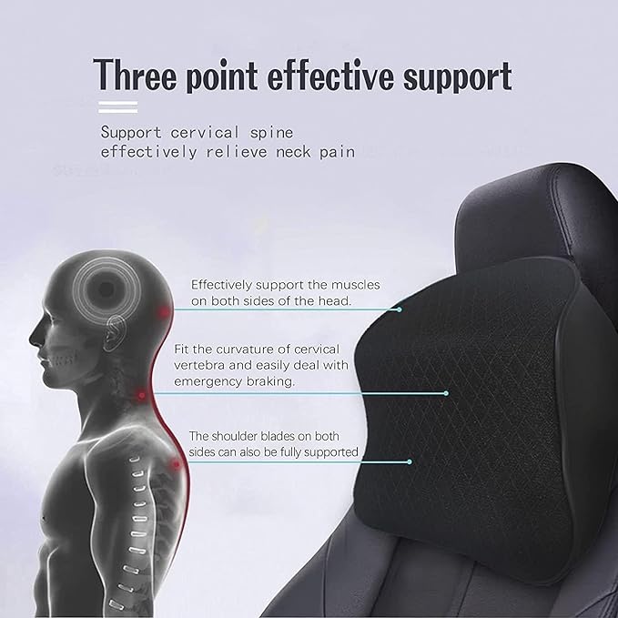 Memory Foam Car Head Rest for Neck Pain