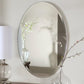 Silver Oval Frameless Bathroom Mirror (20*30 cm, Wall-Mount)