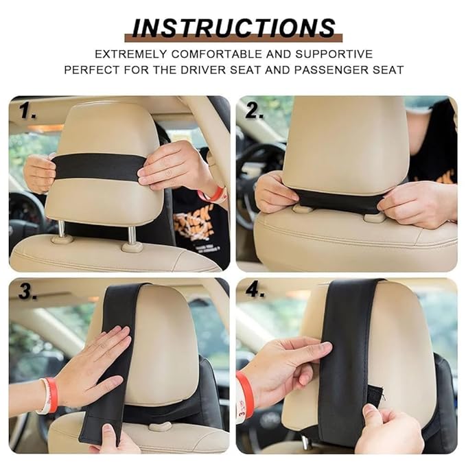 Memory Foam Car Head Rest for Neck Pain