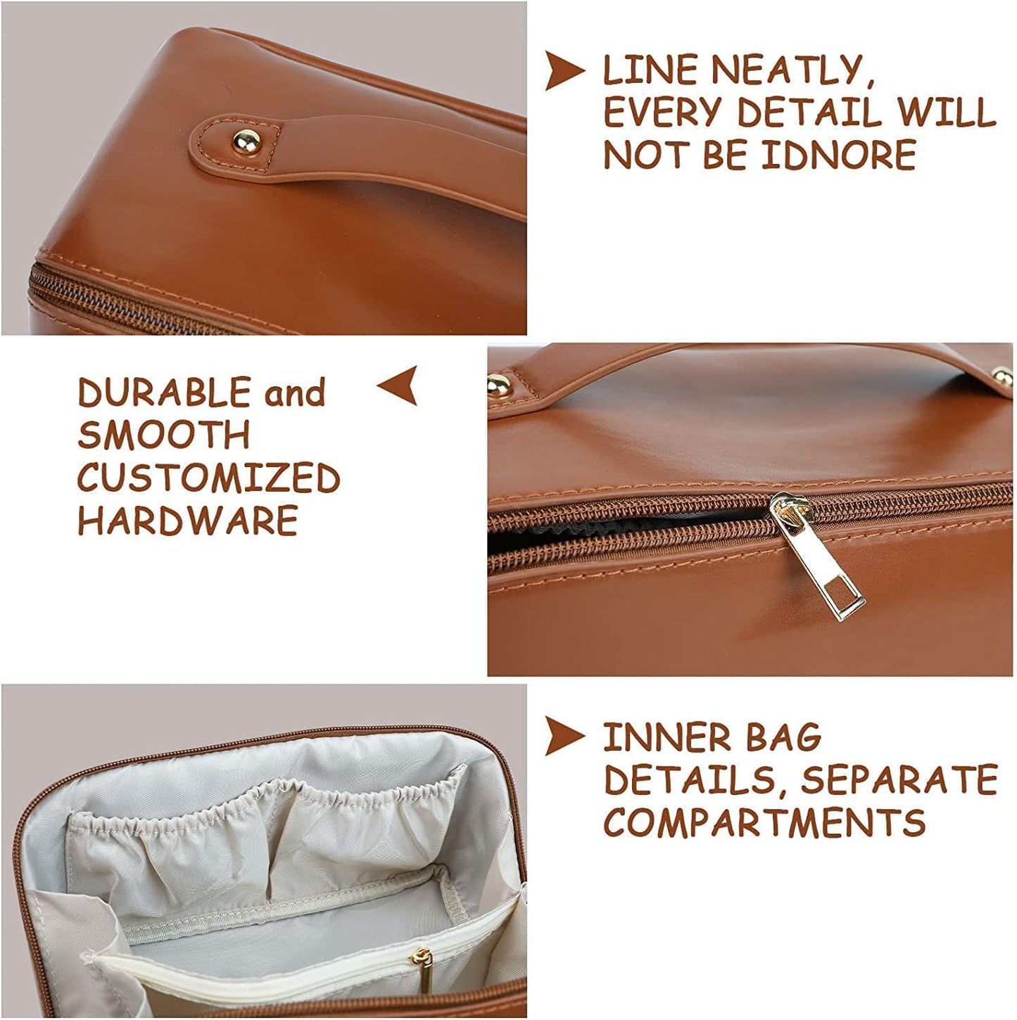 LEATHER COSMATIC BAG - PREMIUM QUALITY