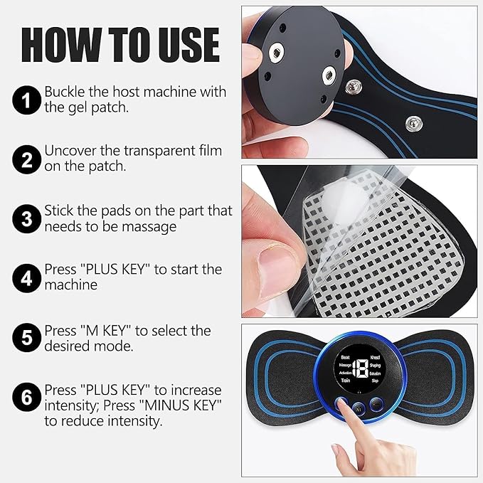 Hewan Foot Massager Pain Relief Wireless EMS Machine Portable