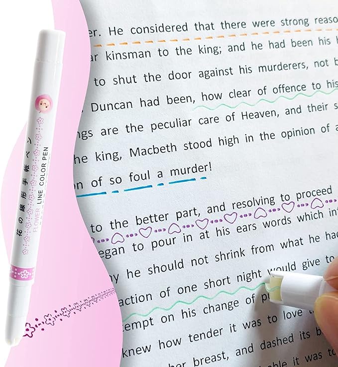 Dual Tip Marker - Highlight & Fine Liners Water-Based Pens