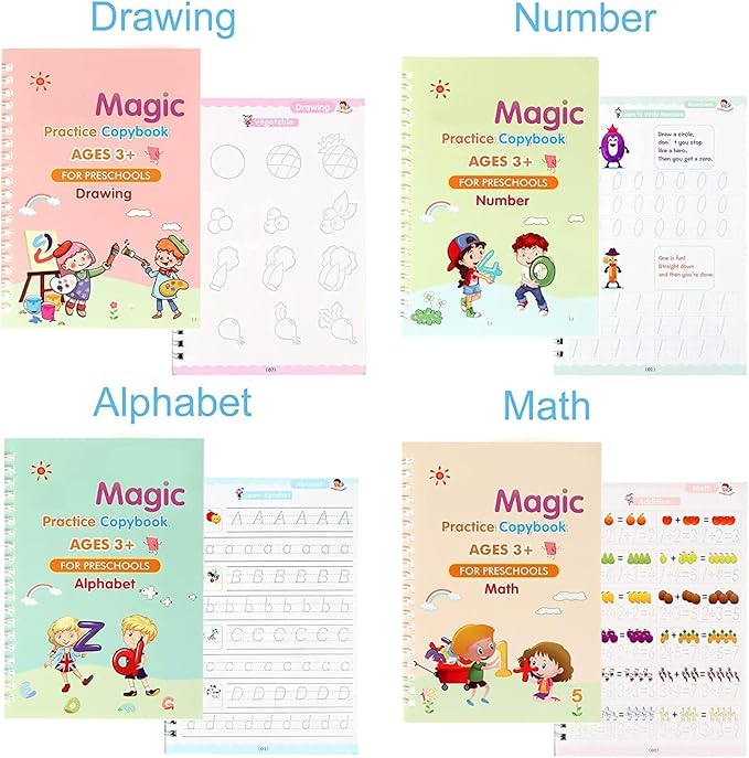 Magic Practice Copybook Set for Kids: Letter Tracing