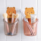 Toothbrush Holder Teddy Bear - 2 Pcs Plastic Stand