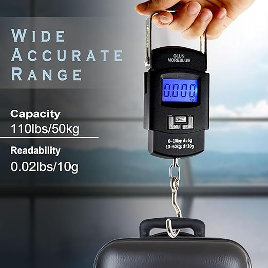 GLUN Portable Digital LED Luggage Weighing Scale