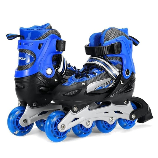 Rylan Adjustable 4-Wheel Inline Skates - LED Wheels - Kids