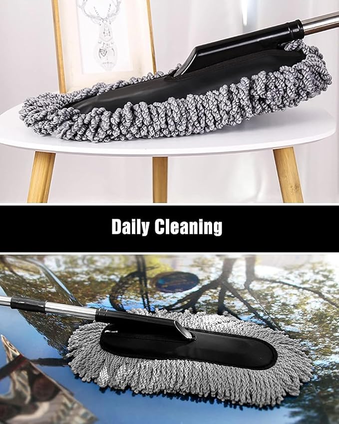 Extendable Microfiber Car Duster Brush – Scratch-Free