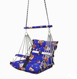 Luxurin Baby Swing: Portable Velvet Jhula Blue