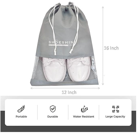 SHOESHINE Transparent Shoe Bags for Trave