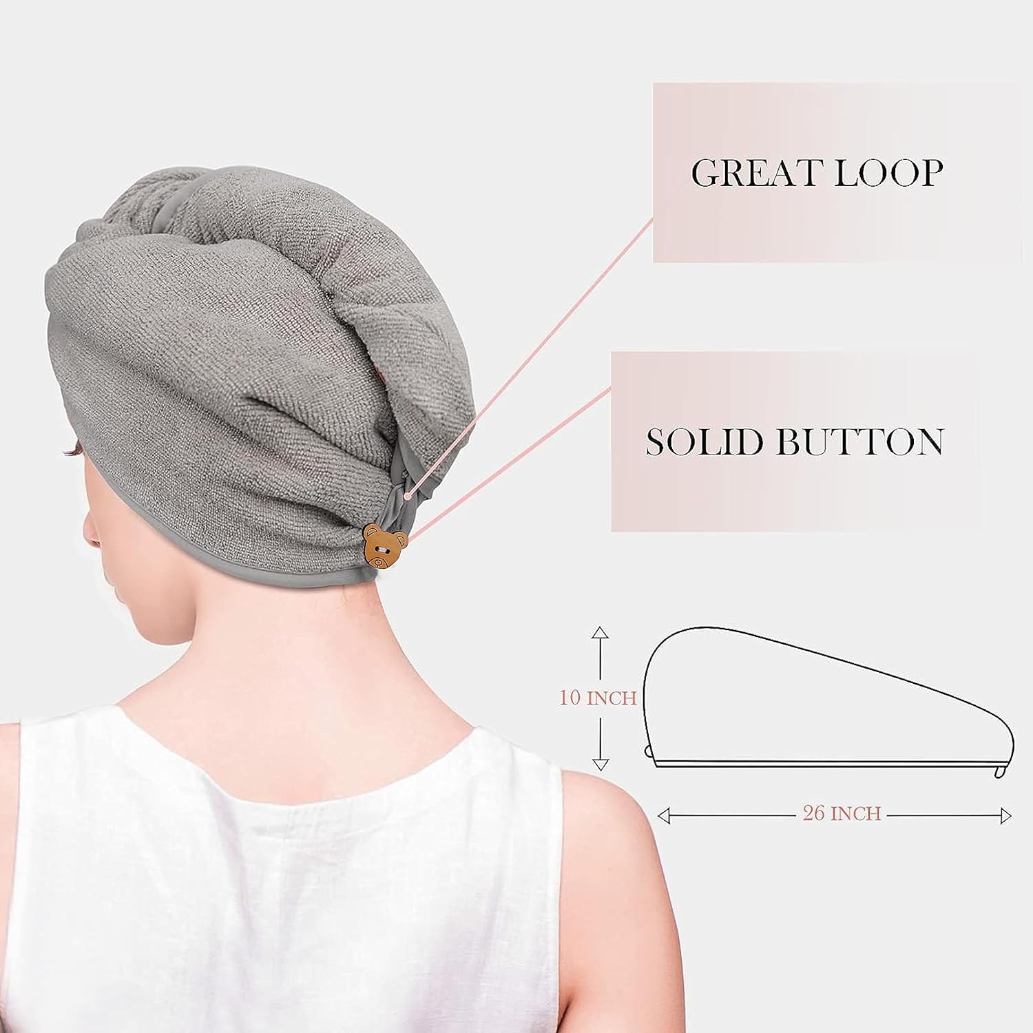 Microfiber Hair Drying Towel Fast Drying Wet Hair. Multicolor - Hias E-commerce