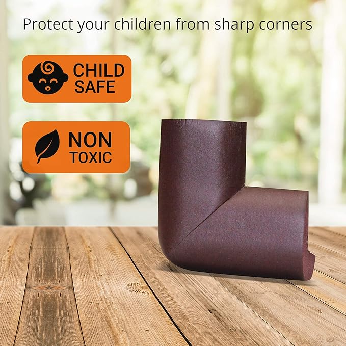 AMAZARA Baby Safety Corner Guards - 10 Brown Pieces