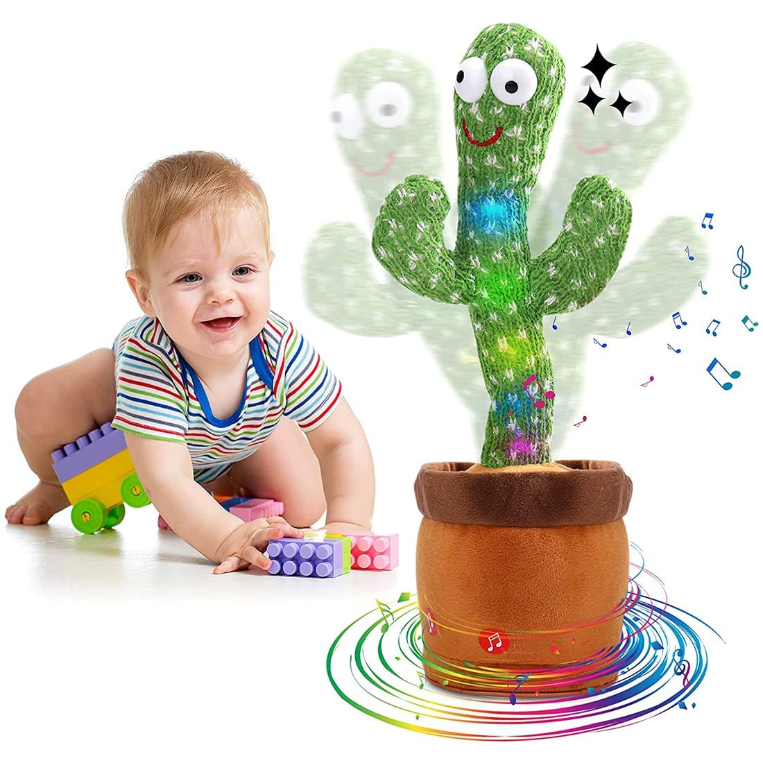 Dancing Cactus Interactive Musical Toy for Kids and Adults Bring Joy to Your Space - Hias E-commerce