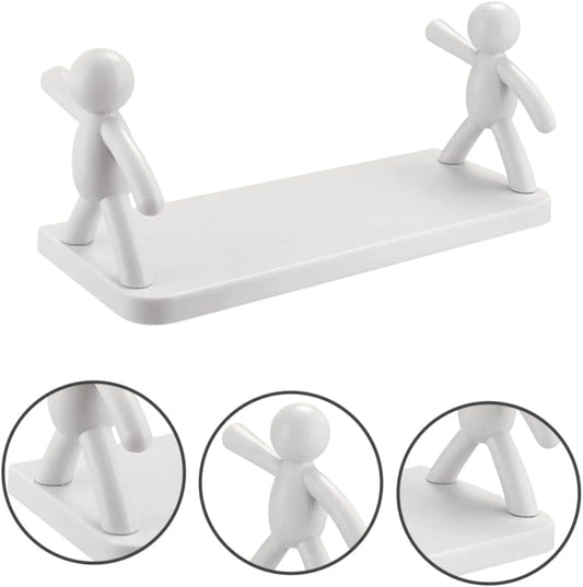 Plastic Wall Shelves With Magic Stickers for Kitchen and Bathroom - Hias E-commerce