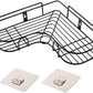 Metal Corner Rack Storage Shelves With Magic Hook Sticker - Organize Your Essentials Effortlessly! - Hias E-commerce
