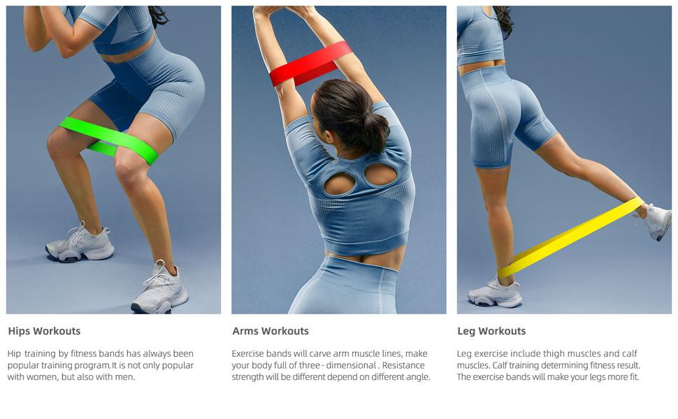 5 Pis Premium Full-Body Resistance Exercise Band - Hias E-commerce